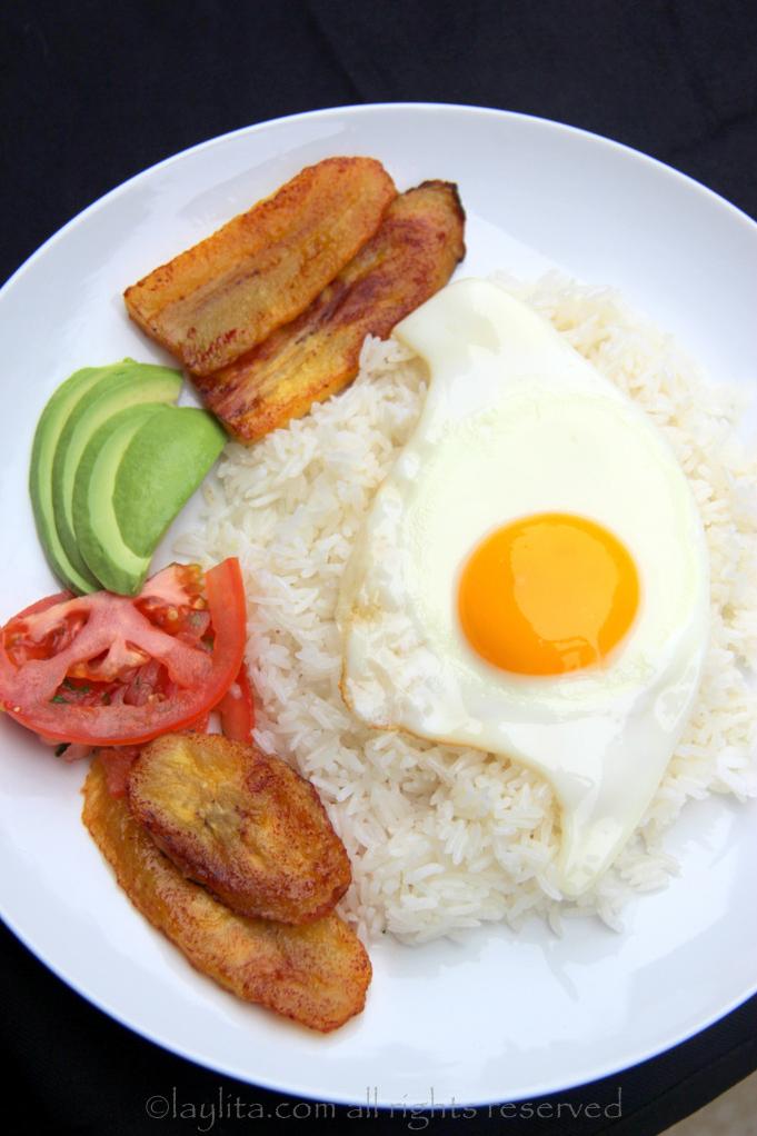  A bowl full of comfort food with a twist: Arroz Con Huevos!