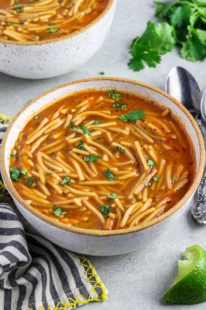  A comforting bowl of Sopa De Fideos is perfect for chilly evenings.