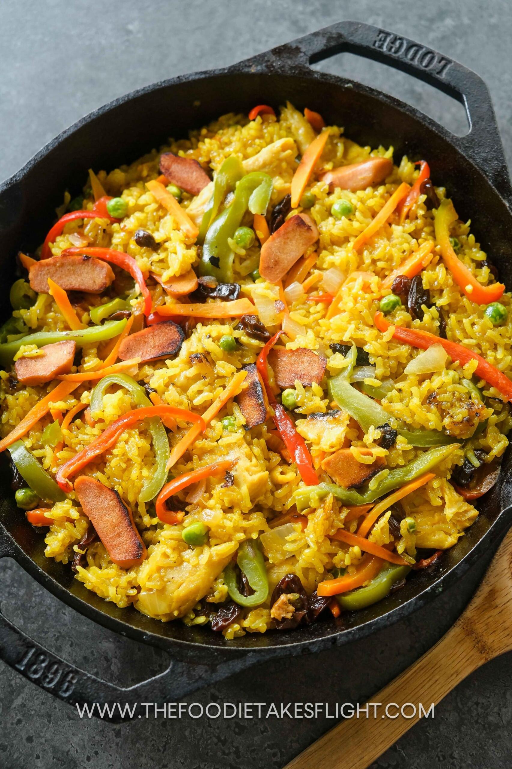  A fragrant mix of spices and flavors, Arroz Valenciana is a dish that will transport you straight to Spain.