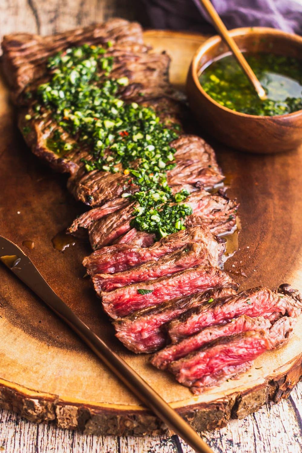  A perfect balance of sweet and tangy, this chimichurri sauce is a game changer.