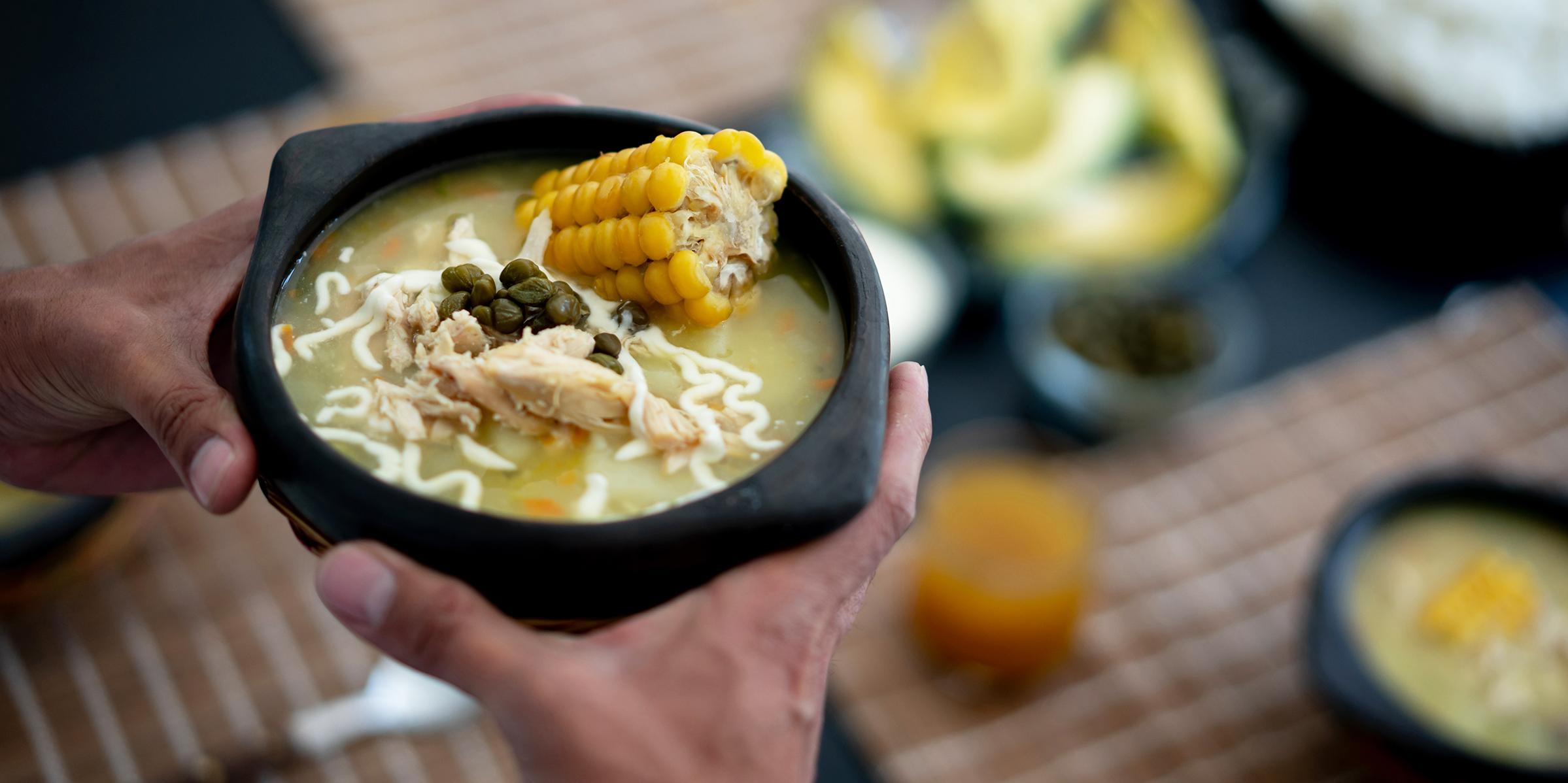  A steaming bowl of ajiaco, the ultimate comfort food to warm up your soul