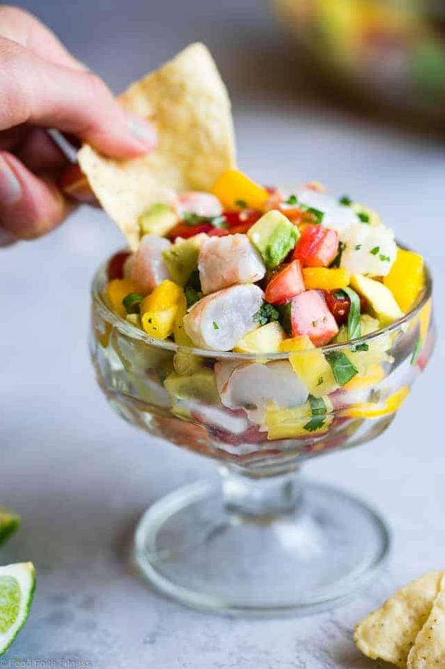  A sweet and savory spin on traditional ceviche.