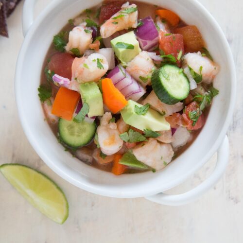 Ahi and Shrimp Ceviche With Rum