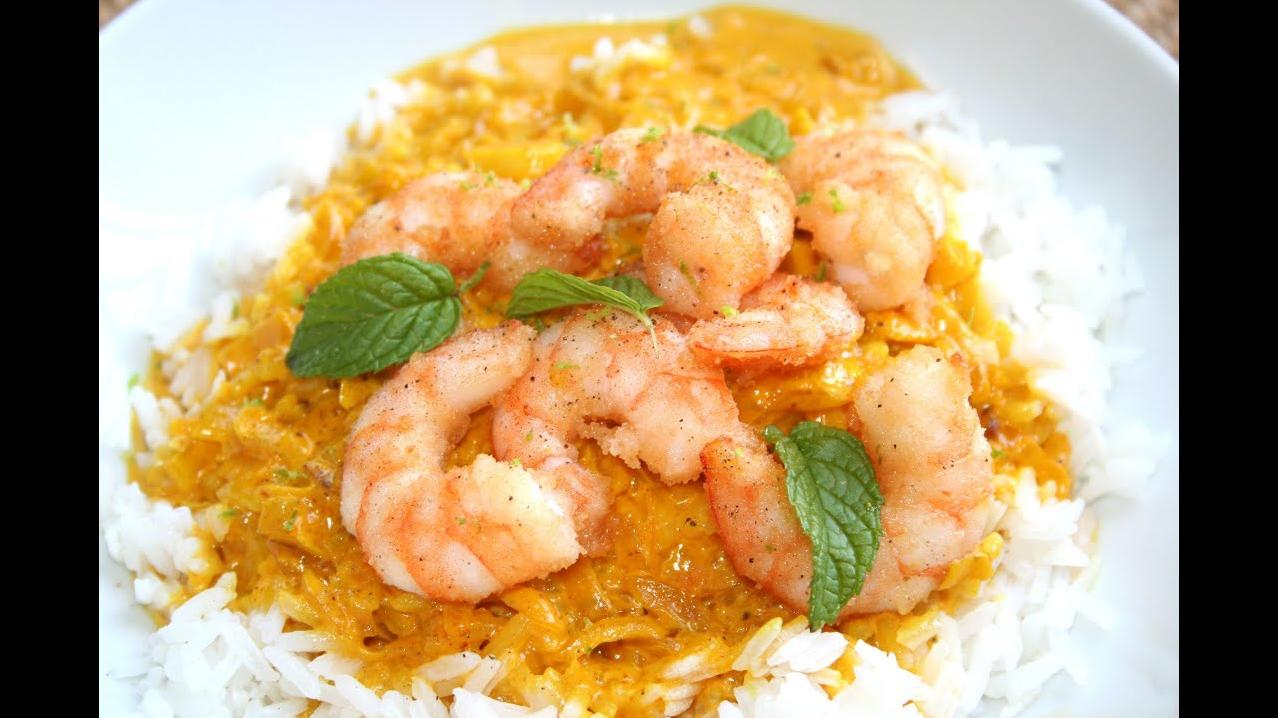 Arroz Con Langostinos Al Curry (Curried Rice With Shrimp)