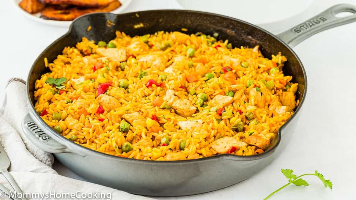  Arroz con pollo translates to rice with chicken, but this version is so much more.