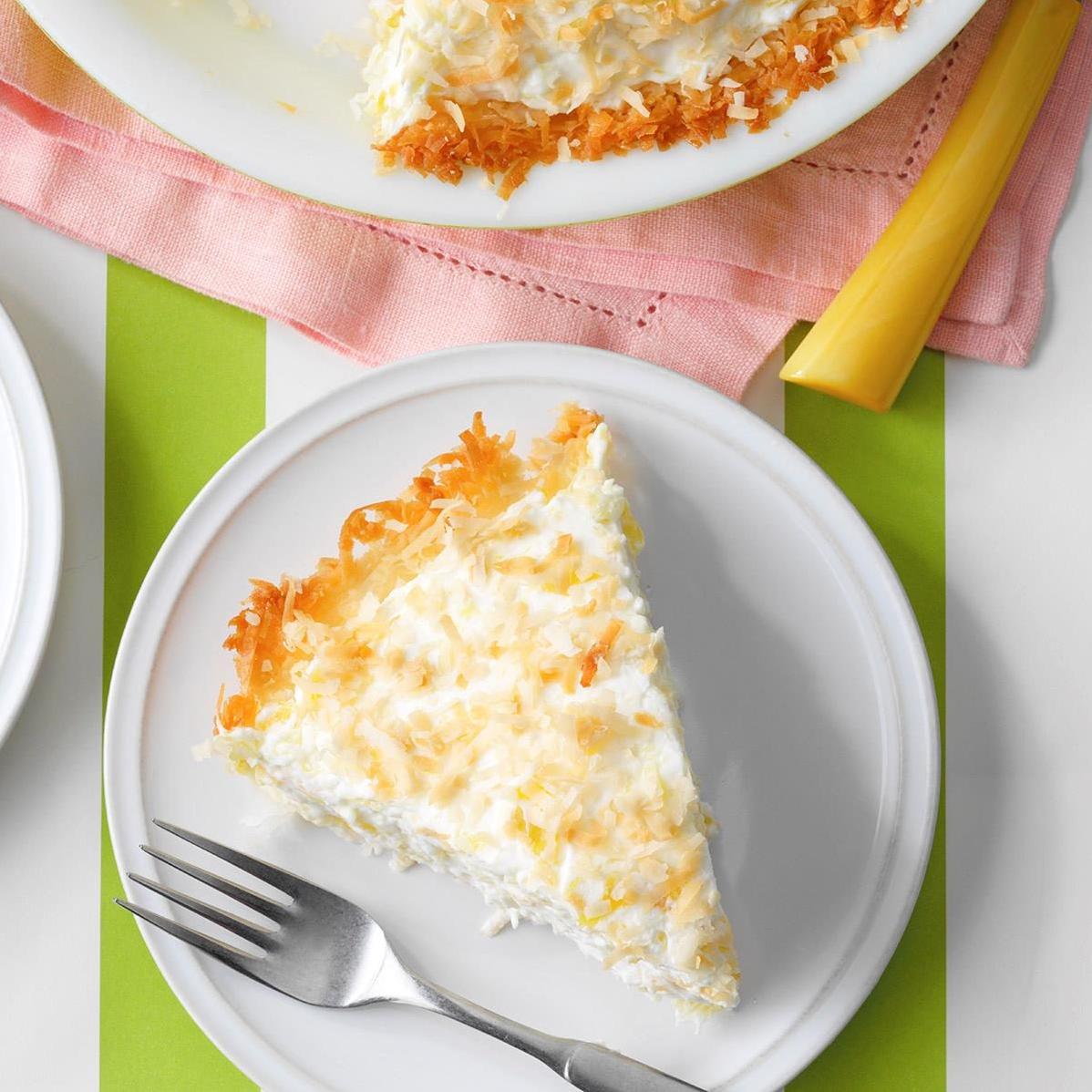 Delicious Brazilian Coconut Pie with Exotic Fruit Toppings
