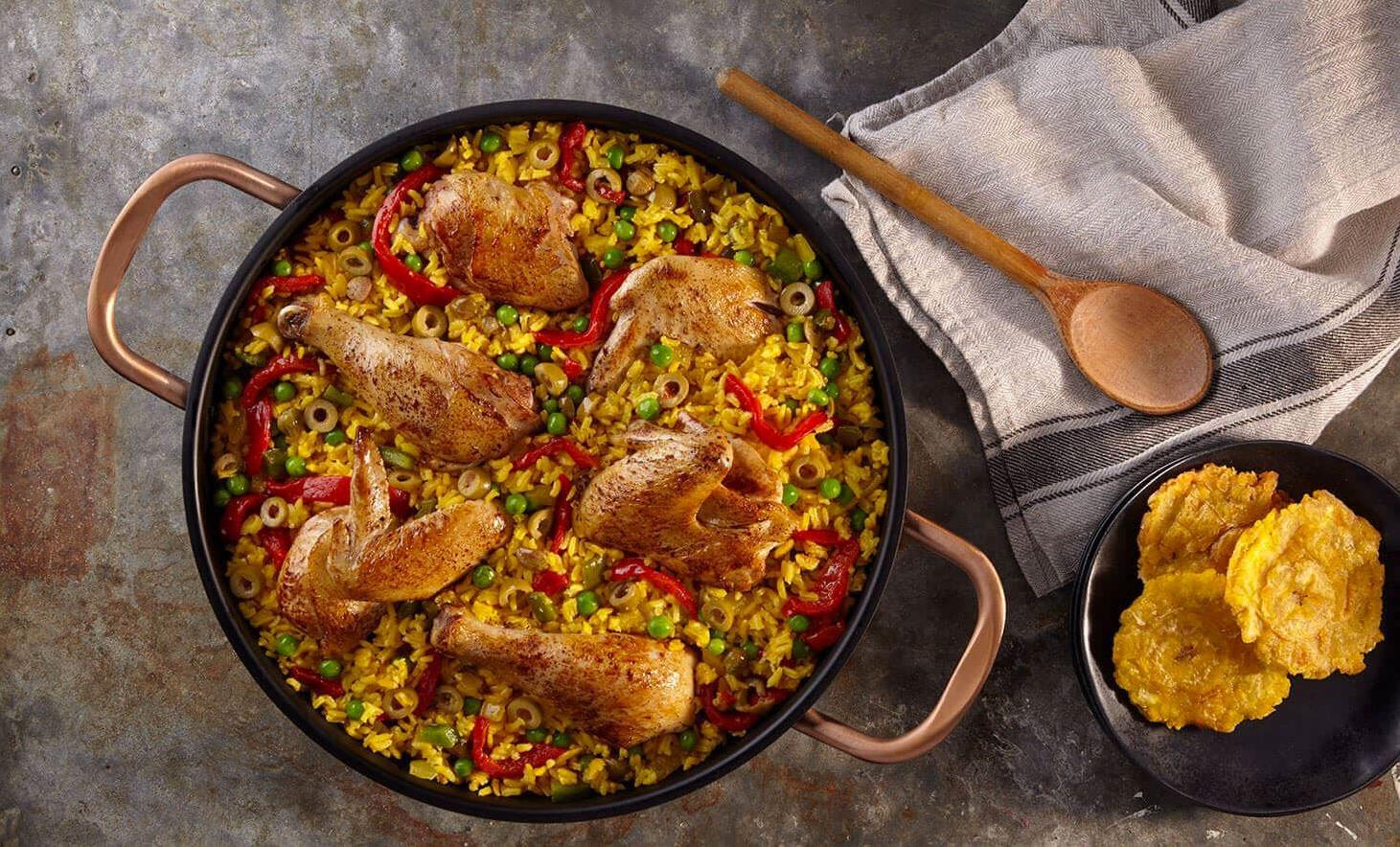 Chicken and rice cooked to perfection, seasoned with Latin spices for the ultimate flavor!