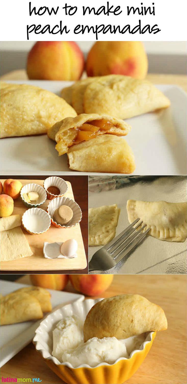  Crispy, golden-brown empanadas filled with juicy peaches and crunchy pecans.