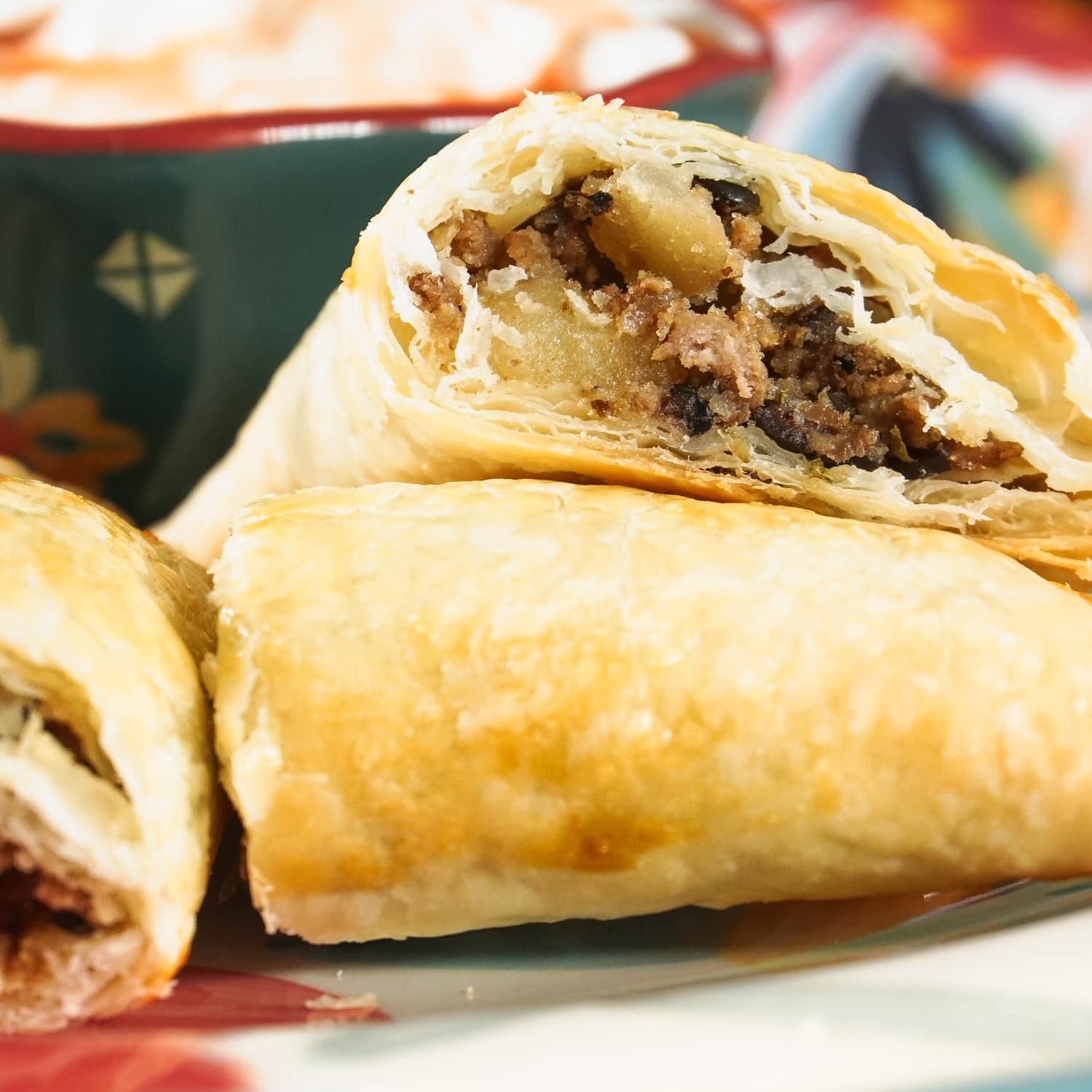  Get ready to add some spice to your life with these beef and potato empanadas.
