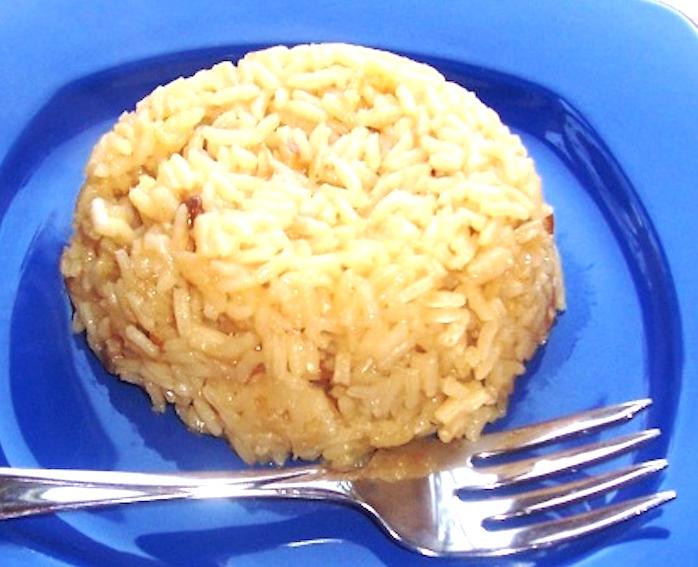  Give your taste buds a treat with this delicious blend of rice and onions.