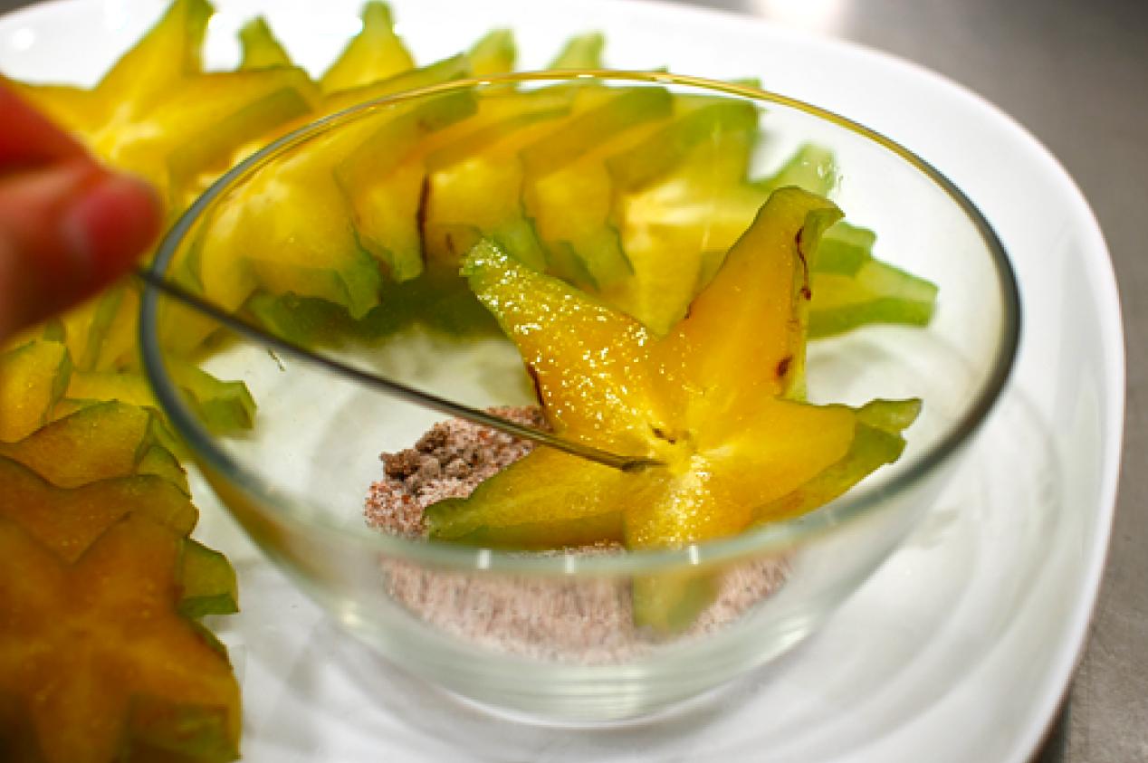  Give your taste buds a tropical vacation with this star fruit sauce.