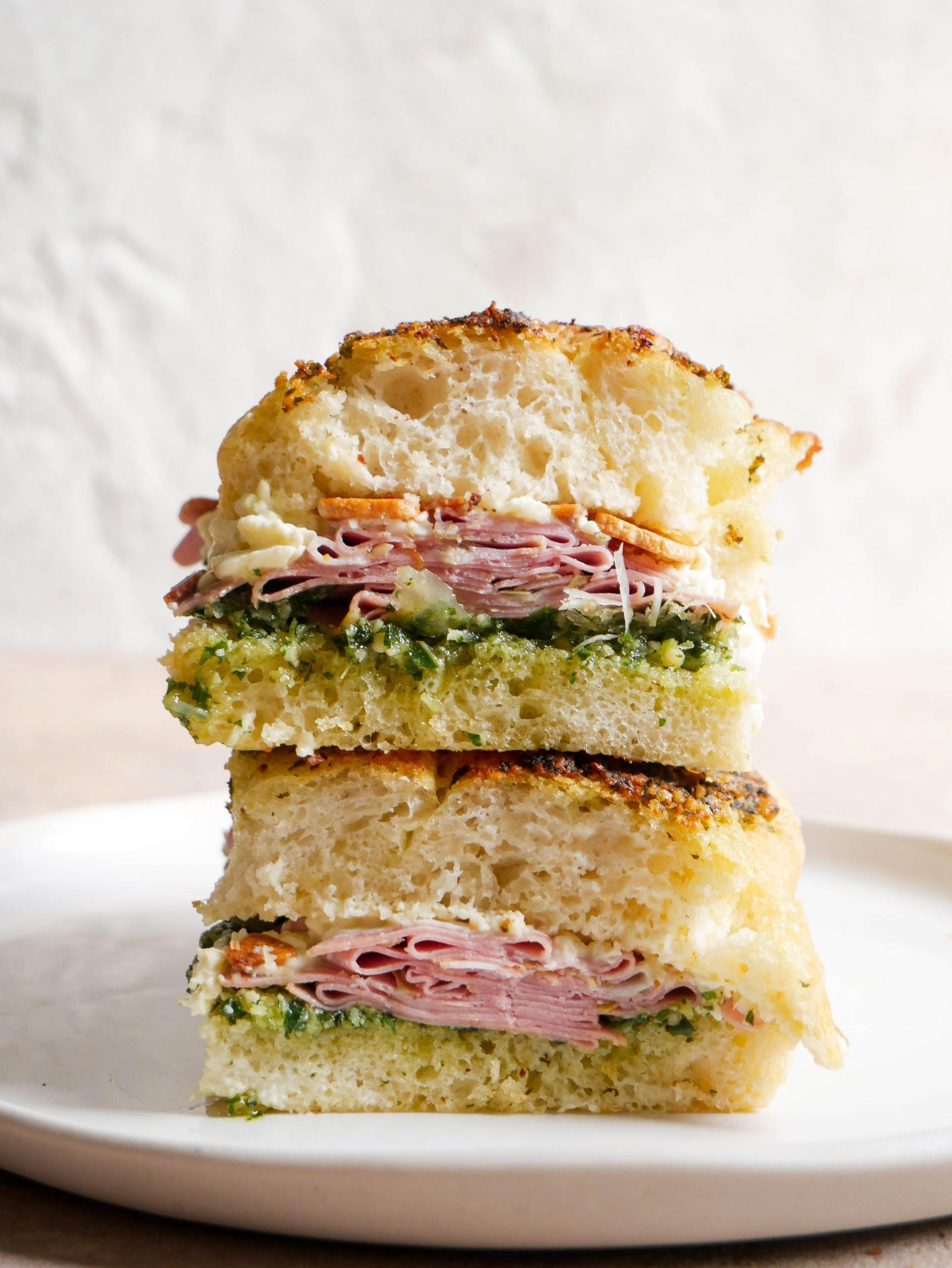  Melted cheese and mortadella combine to make a gooey mess worth indulging in