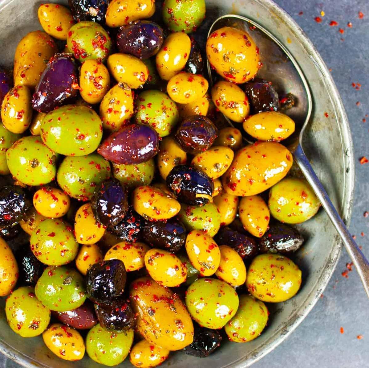  Perfect for a party or game day, these olives will be a crowd-pleaser