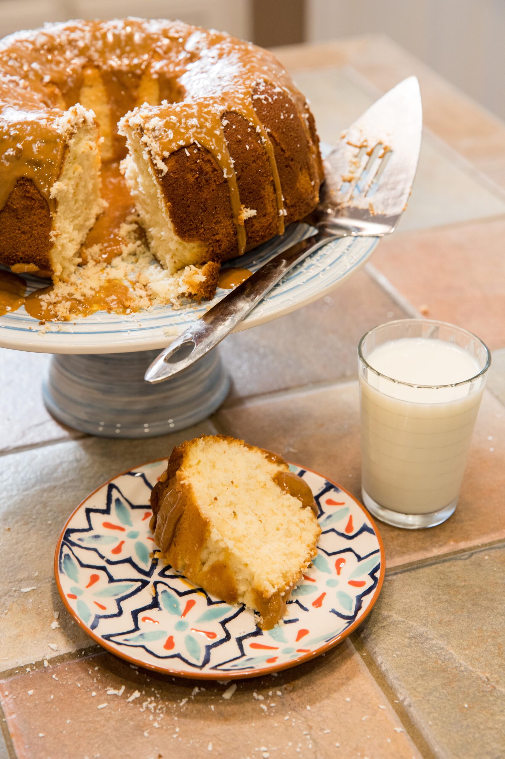 Pound Cake With Dulce De Leche Filling