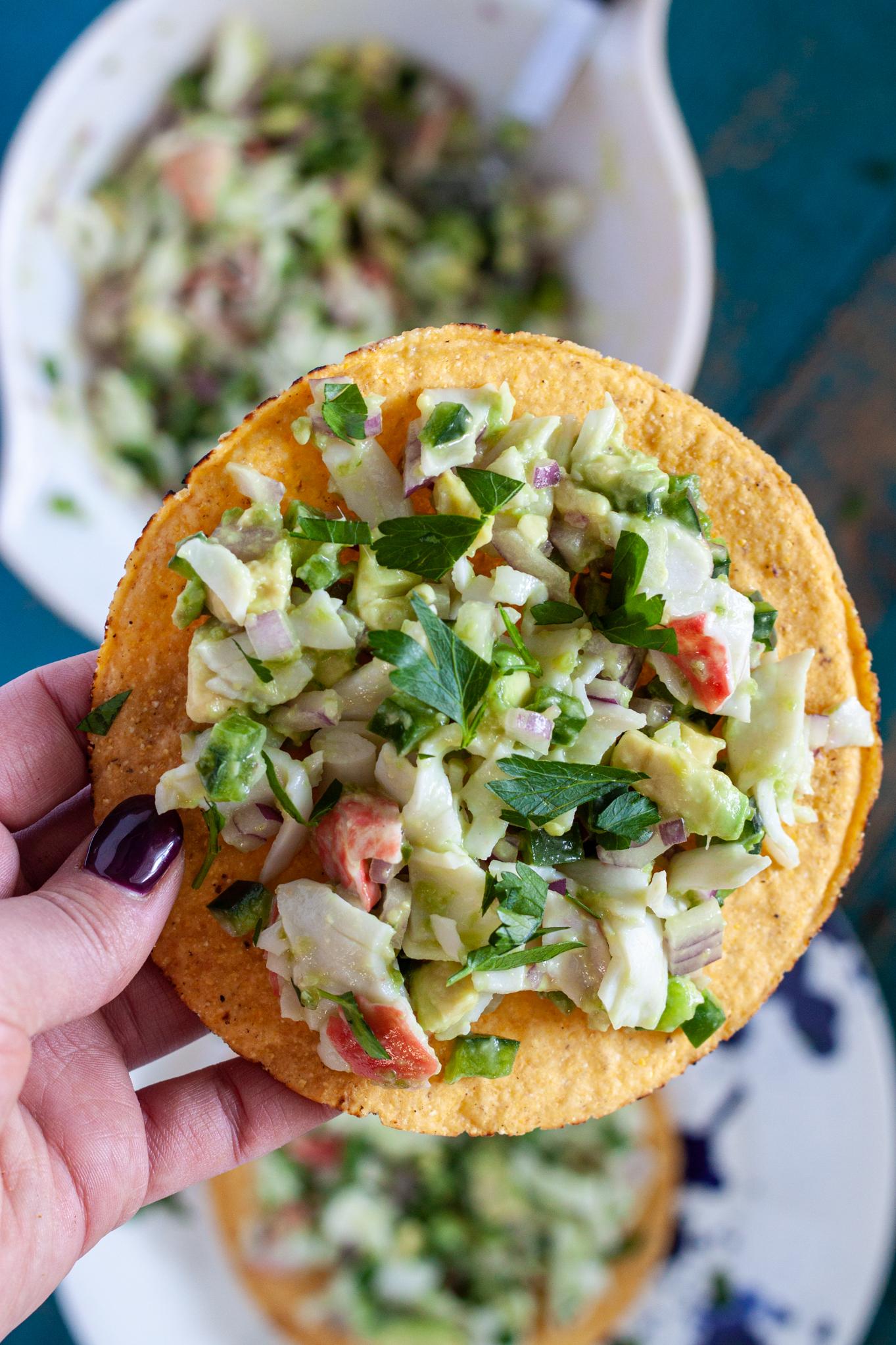  Satisfy your cravings with these refreshing Faux Ceviche Tostadas!