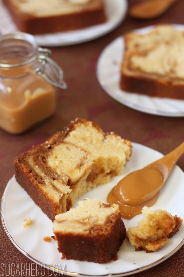  Satisfy your sweet tooth with this creamy caramel-filled pound cake