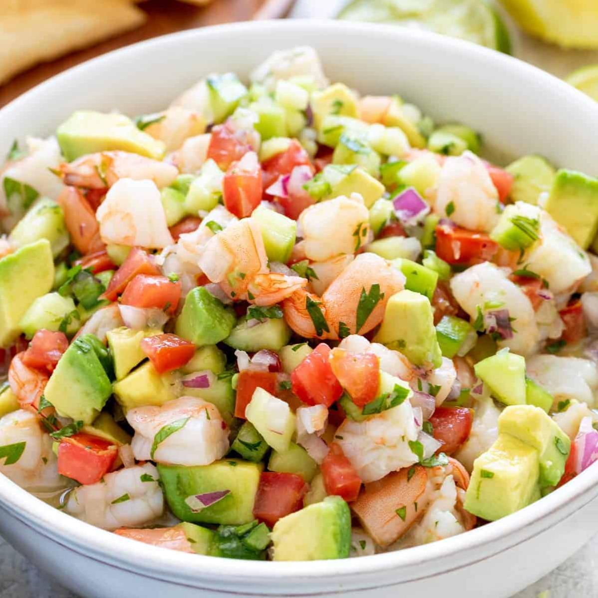 Serve up a taste of the sea with this delicious shrimp ceviche.