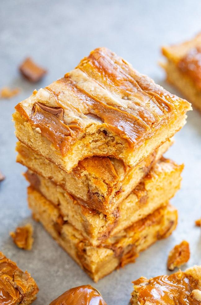  Sink your teeth into these indulgent dulce de leche bars.