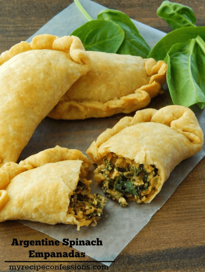 Hot dogs meet spinach in crispy empanadas