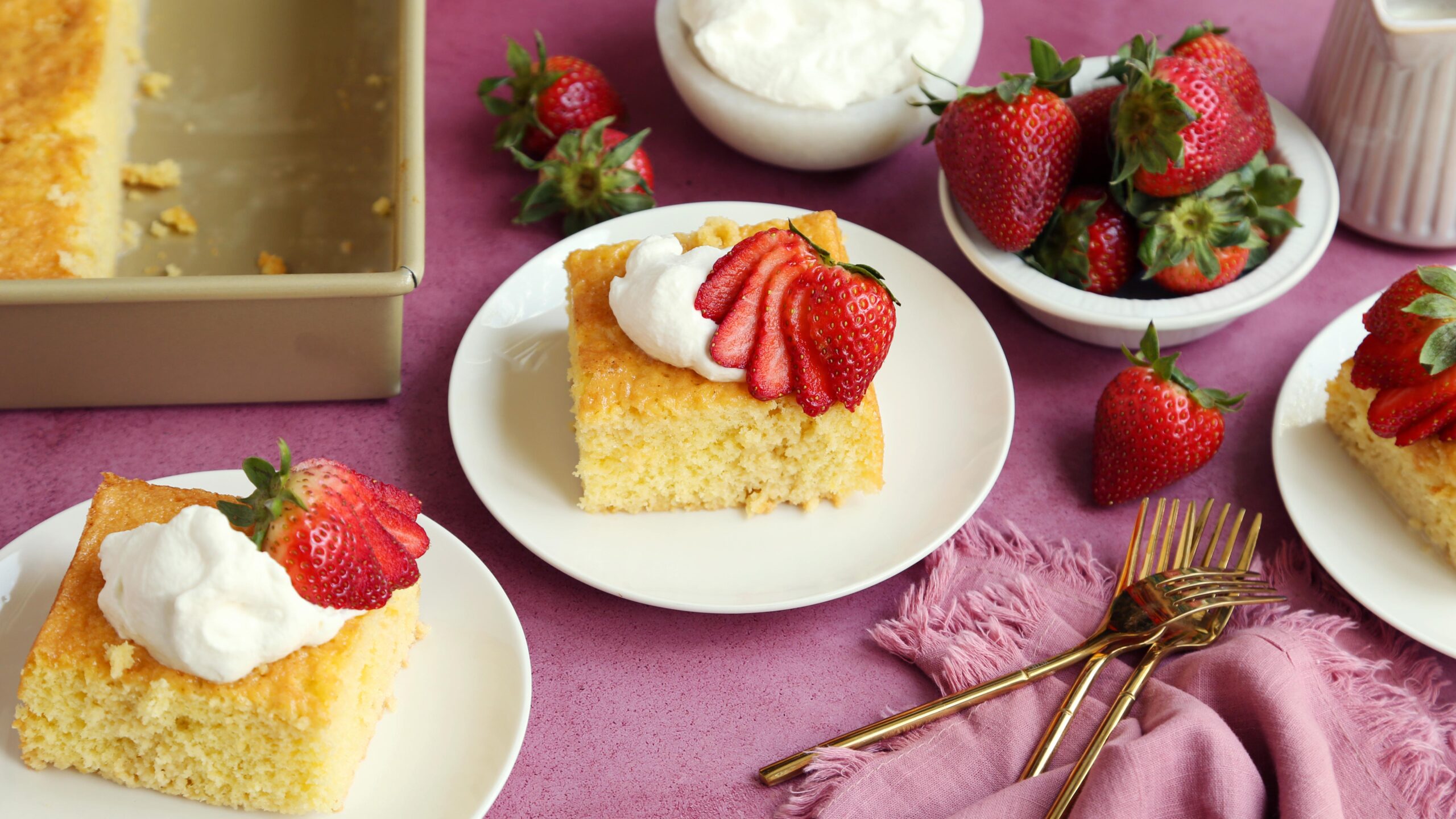 Sure, here are 11 creative photo captions for the Tres Leches Cake recipe: