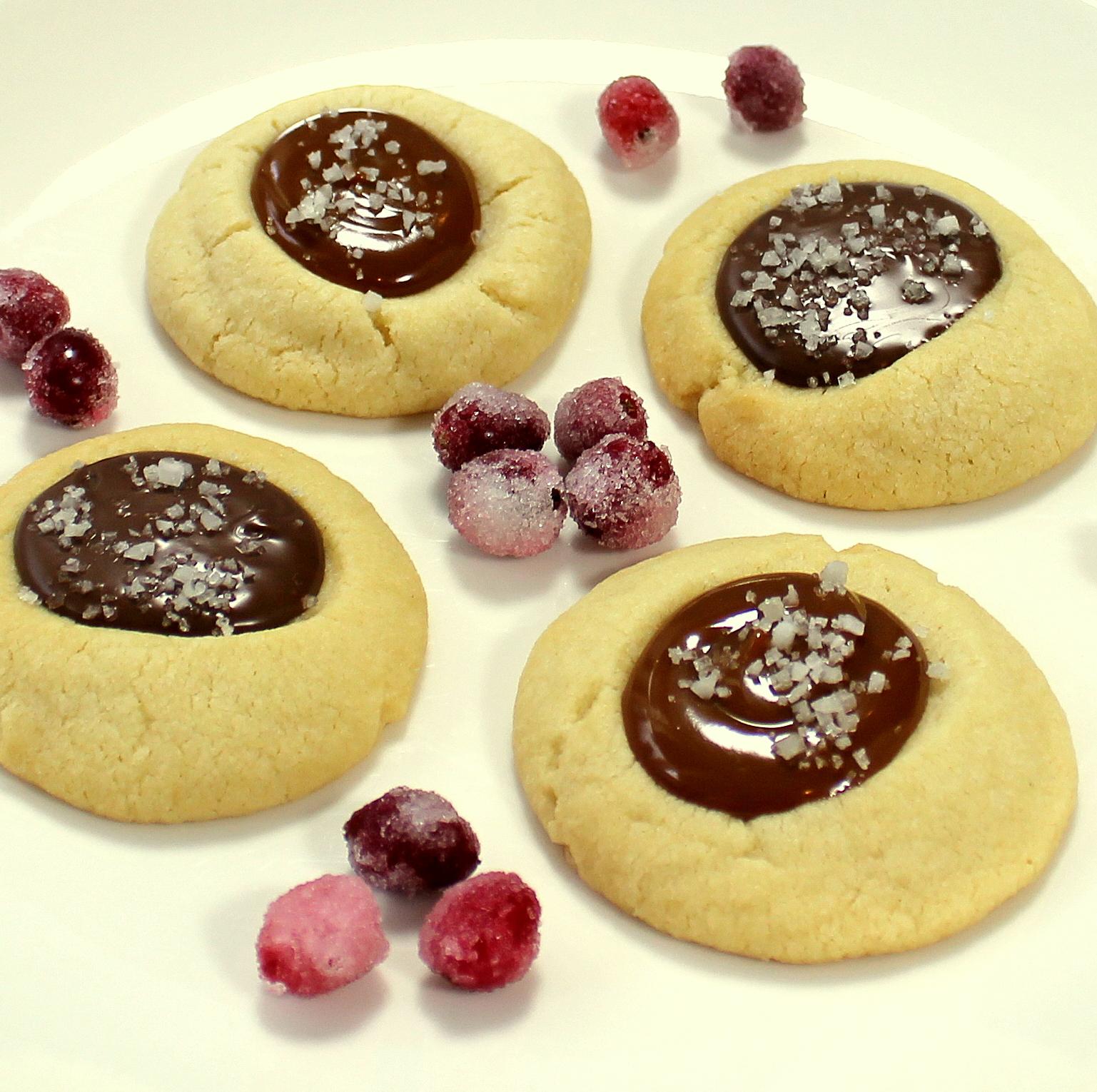  Sweet and simple: dulce de leche and Nutella thumbprints.