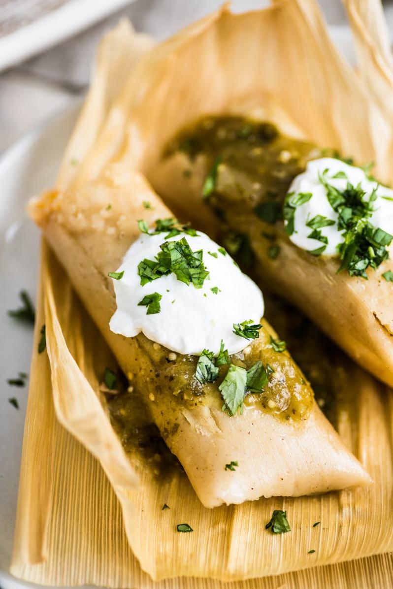 Tamales With Cheese, Olives and Chilies