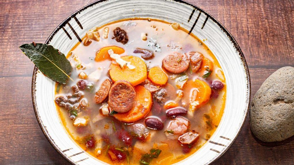  The addition of bacon adds a smoky flavor to the soup