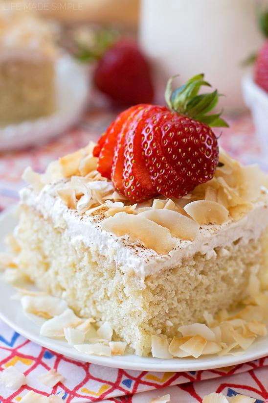  The beauty of Tres Leches cake lies in its moist decadence.