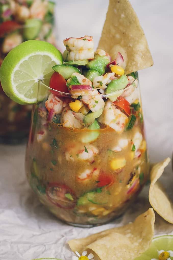  The bright colors of the ingredients make this ceviche a feast for the eyes.