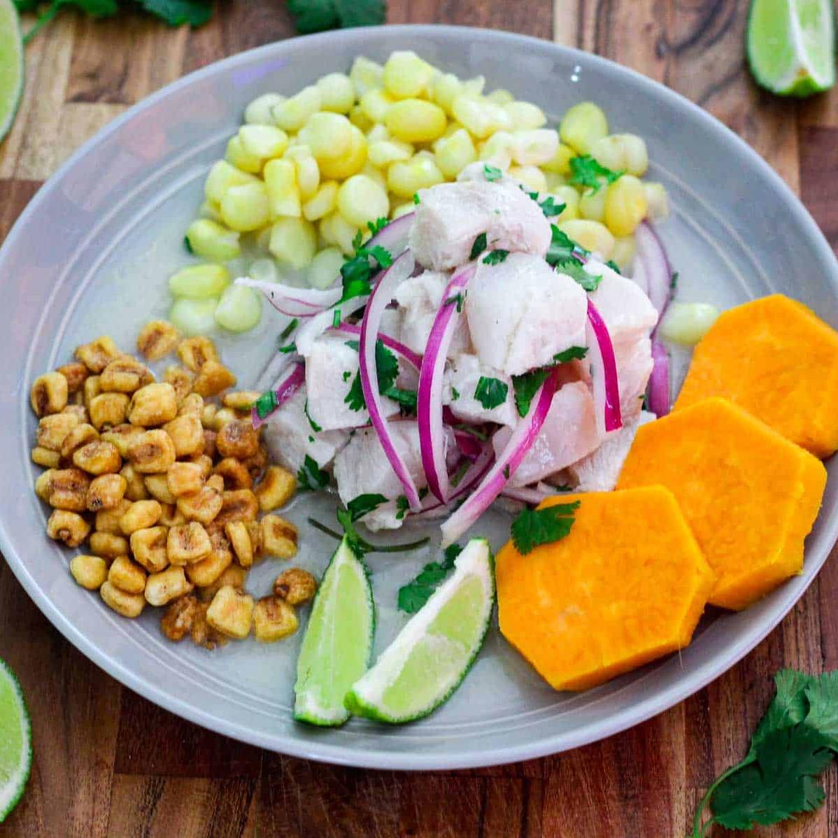  The combination of citrus juices brings a burst of flavor to the ceviche.