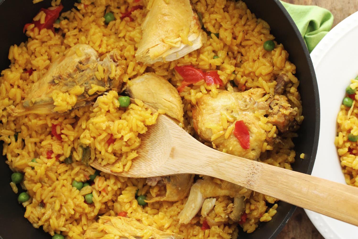 This arroz con pollo recipe is sure to impress your dinner guests with its flavors and aroma.