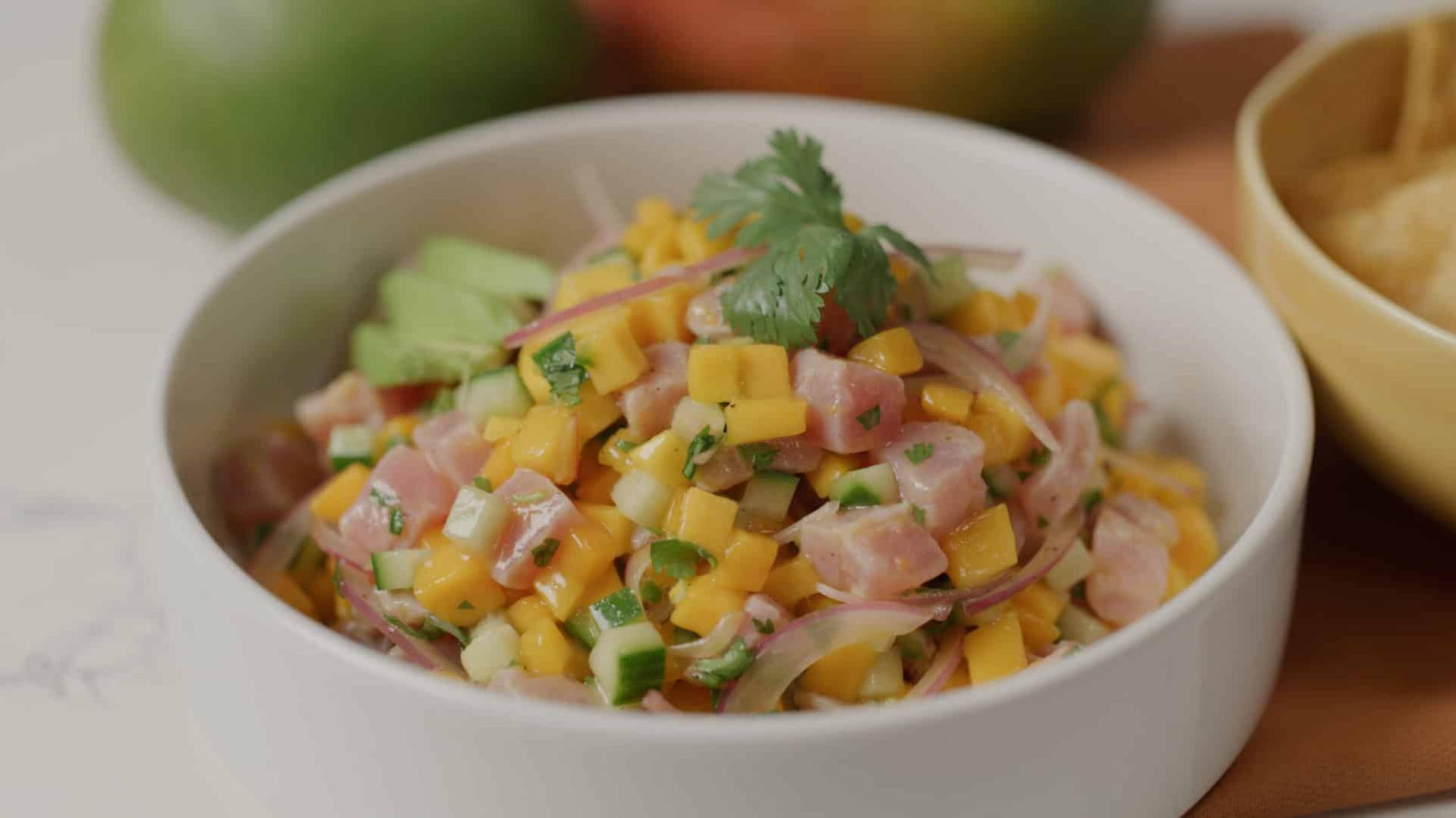  This ceviche is packed with protein and vitamins, making it a healthy meal option.