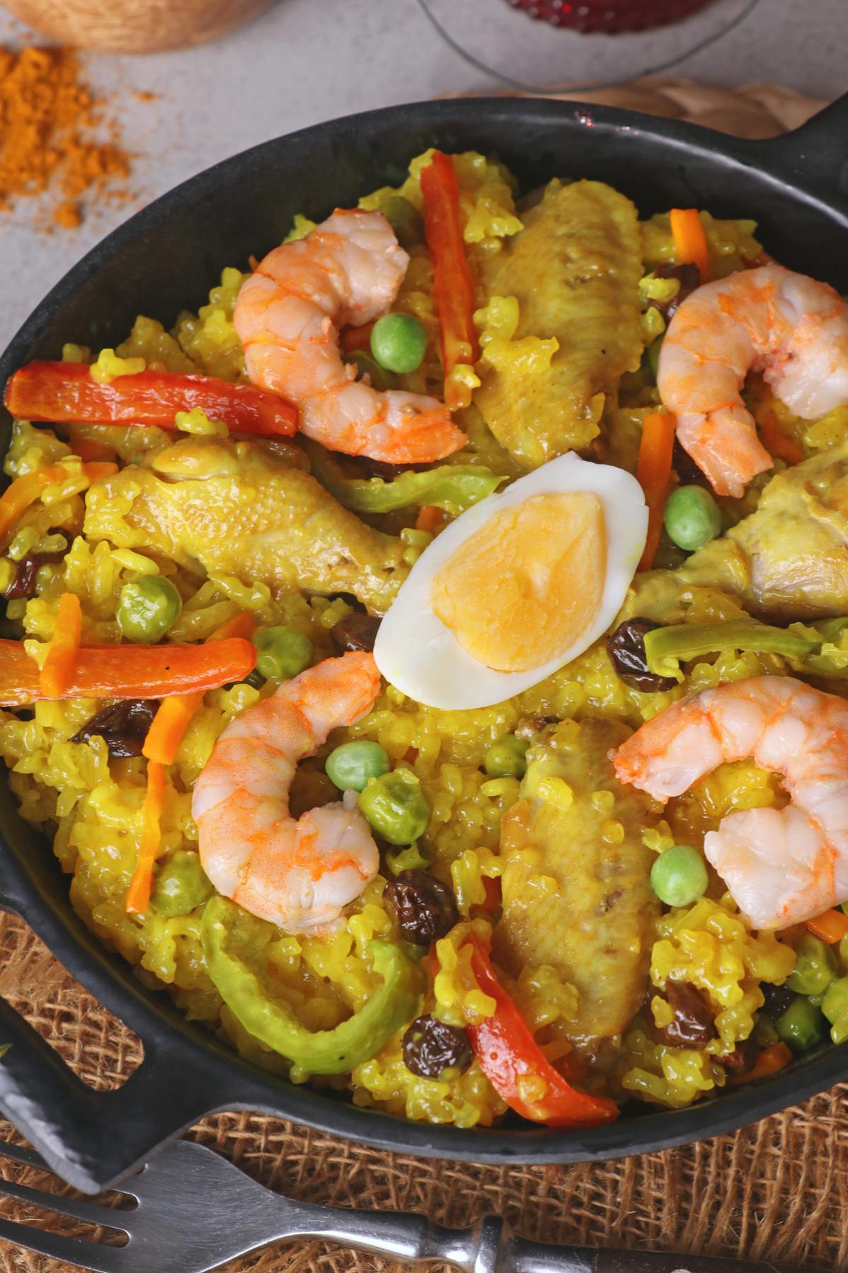  This colorful rice dish is a feast for the eyes and the palate!