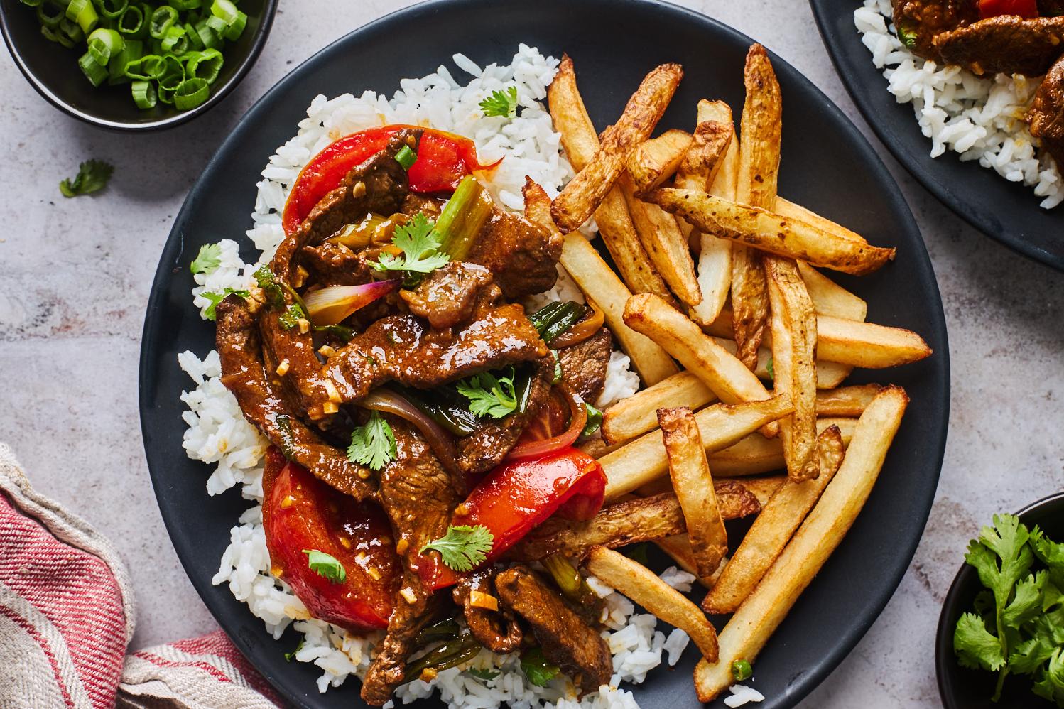  This Lomo Saltado is the ultimate comfort food with a spicy twist.