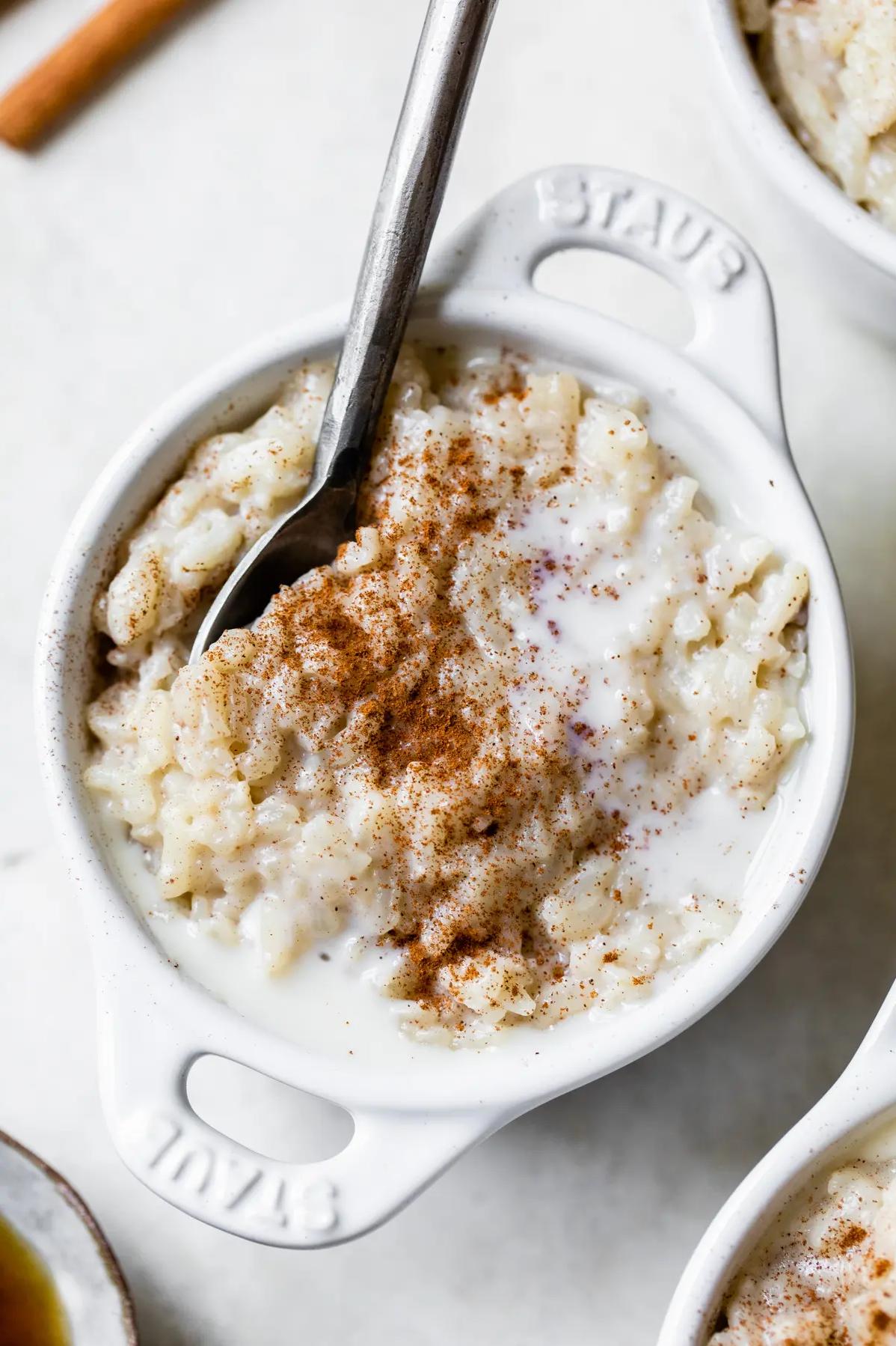  Topped with a sprinkle of cinnamon, this arroz con leche is a feast for the senses