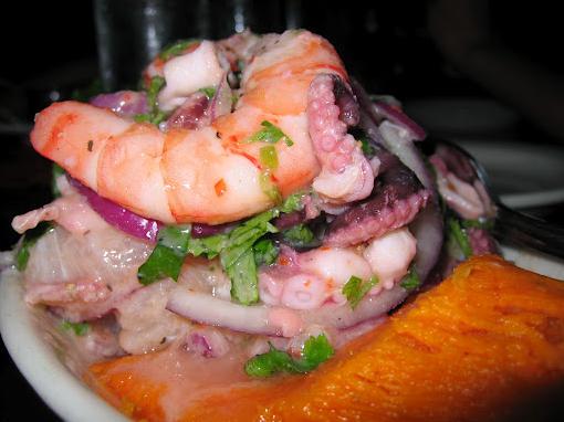  With a unique combination of lime, cilantro, and diced veggies, this ceviche mixto is sure to tantalize your taste buds.